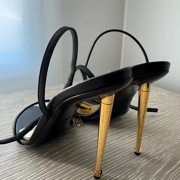 Tom Ford Padlock Pointy Toe Sandals Heels